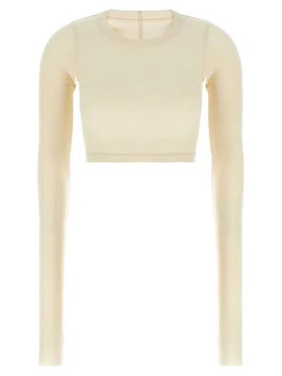 Rick Owens Ls Crop T T-shirt Beige