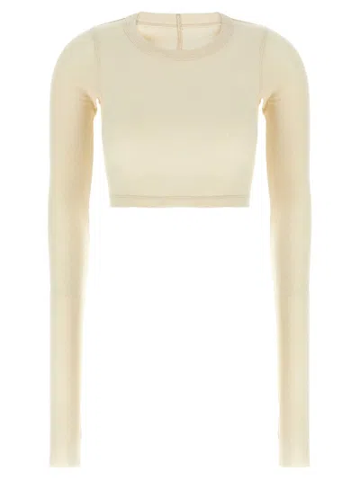Rick Owens 'ls Crop T' T-shirt In Neutral