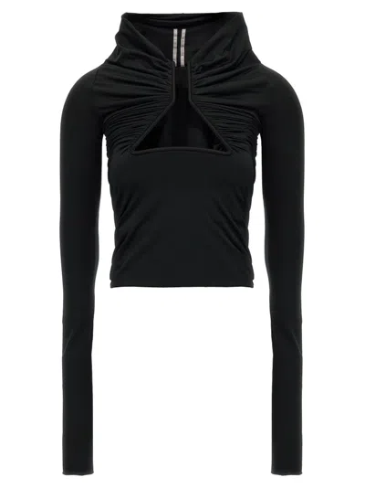 Rick Owens Black Geometric Cut-out Top