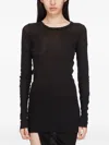 Rick Owens Ls T-shirt Clothing In Black