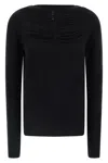 Rick Owens Ribbed-panel Long-sleeve Sweater In Black