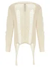 Rick Owens Torn Ivory Sweater In Wool In Neutral