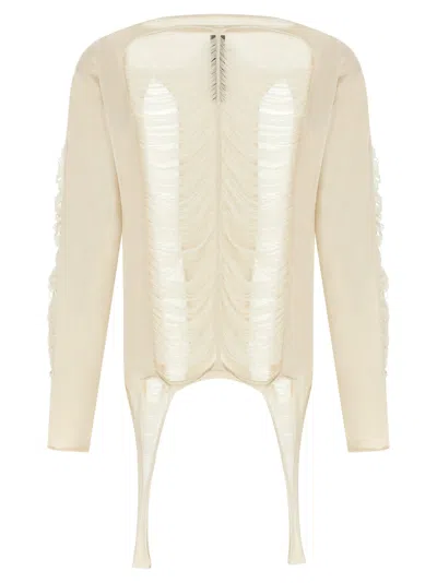 Rick Owens Ls Top Sweaters And Cardigans White In Neutral