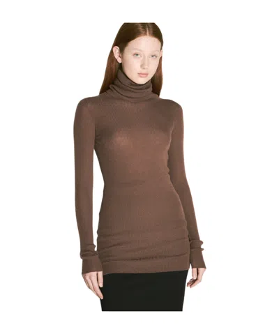 RICK OWENS RICK OWENS DRKSHDW RIBBED TUBE TURTLENECK JUMPER