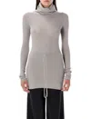 Rick Owens Ls Tube Sweater In Gray