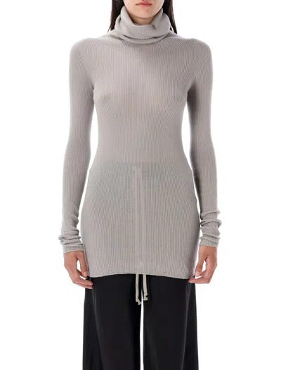 Rick Owens Ls Tube Merino In Gray