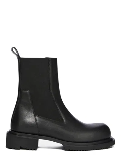 Rick Owens Lug Sole Pull-tab Boot In Nero
