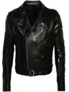 Rick Owens Lukes Stooges Leather Jacket In Black