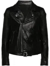 Rick Owens Lukes Stooges Leather Jacket In Black