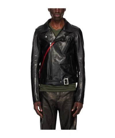 Rick Owens Black Porterville Lukes Stooges Leather Jacket In 09 Black