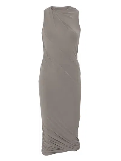 Rick Owens Luna Dress In Grey
