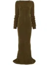 Rick Owens Luna Gown In Brown