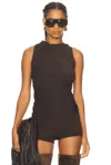 Rick Owens Luna Top In Brown
