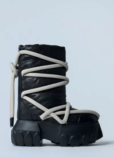 Rick Owens Lunar Mega Tractor Boots In Black