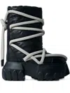 Rick Owens Lunar Mega Tractor Boots In Black