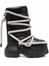Rick Owens Lunar Mega Tractor Boots In Black