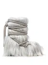 Rick Owens Lunar Mega Tractor Boots In Grau