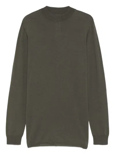 Rick Owens Lupetto High-neck Wool Sweater In Gray