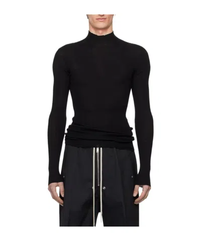 Rick Owens Lupetto Long-sleeved Sweater In Black