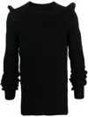 Rick Owens Luxor 3d-detail Cashmere Jumper In Black