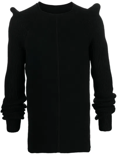 Rick Owens Luxor 3d-detail Cashmere Jumper In Black