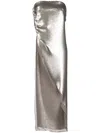 Rick Owens Luxor Asymmetric Sequinned Top In Brown