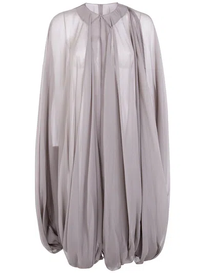 Rick Owens Luxor Cape In Gray