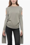 Rick Owens Woman Sweater Light Grey Size L Virgin Wool