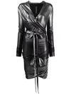 Rick Owens Luxor Emma Asymmetric Minidress In Metallic