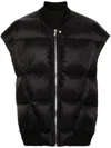 Rick Owens Zip-up Puffer Gilet In Black