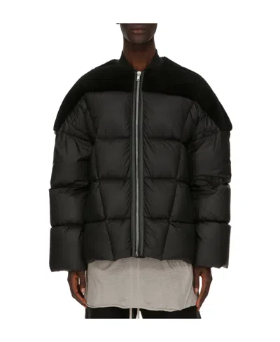 Rick Owens Luxor Flight Padded Down Jacket In Black