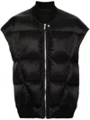 Rick Owens Zip-up Puffer Gilet In Black