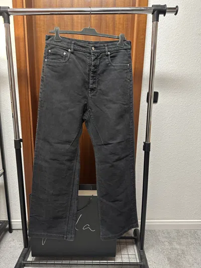 Pre-owned Rick Owens Luxor Fw23 Geth Jeans 33 In Black