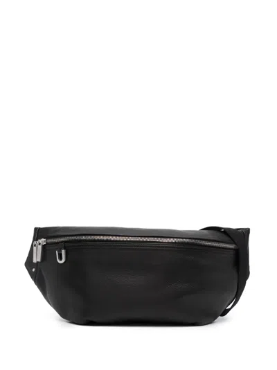 Rick Owens Luxor Leather Belt Bag In Black