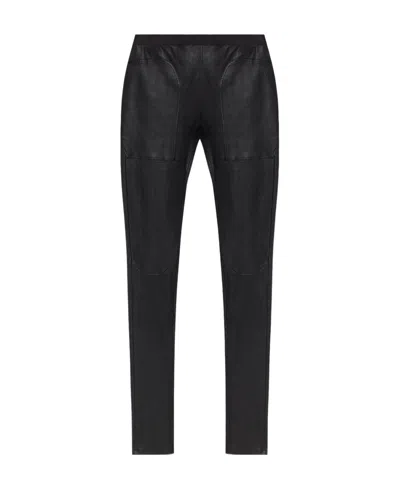 Rick Owens Luxor Leather Leggings In Black