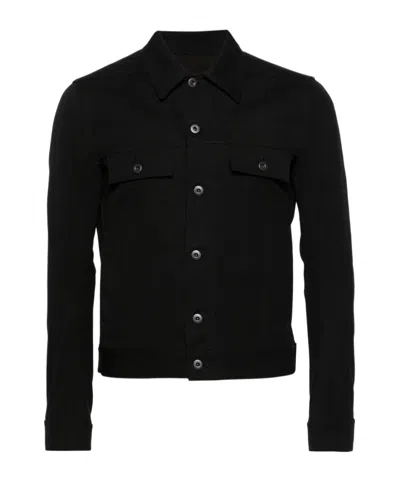 Rick Owens Luxor Long-sleeve Denim Jacket In Black