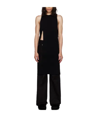 Rick Owens Luxor Long Vest In Black