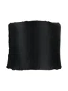 Rick Owens Padded Silk Scarf Feather Down In Black