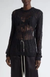 Rick Owens Black Porterville Biker Level Sweater In Black