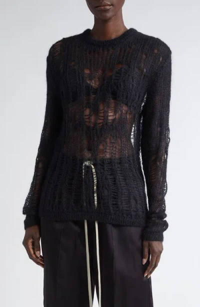 Rick Owens Black Porterville Biker Level Sweater In Schwarz