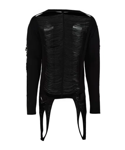 Rick Owens Maglia Long Sleeved T-shirt In Black