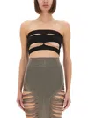 Rick Owens Bandeau Top Featuring Cut-out Design In Black