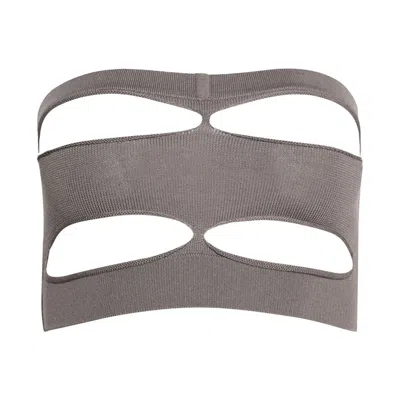 Pre-owned Rick Owens Maglia Tanja Bandeau Top 'dust' | Grey | Women's Size S In Gray