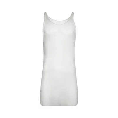 Pre-owned Rick Owens Maglia Tank 'milk' In White