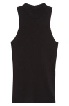 Rick Owens Maglia Wool Rib Tank In Green