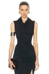 RICK OWENS MAGNETIC SLEEVELESS TOP