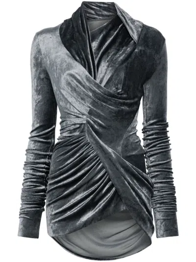 Rick Owens Magnetic Top In Grey