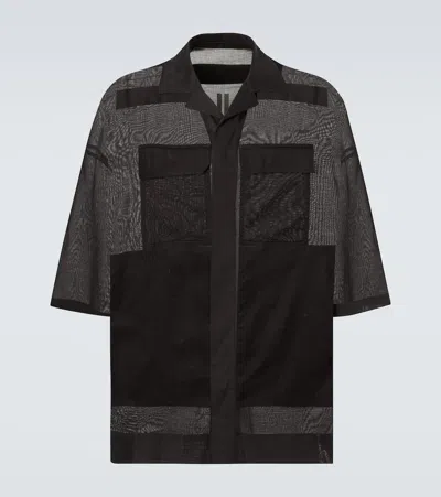 Rick Owens Magnum Tommy Cotton Shirt In Black