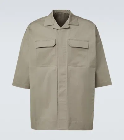 Rick Owens Magnum Tommy Cotton-blend Poplin Shirt In Green