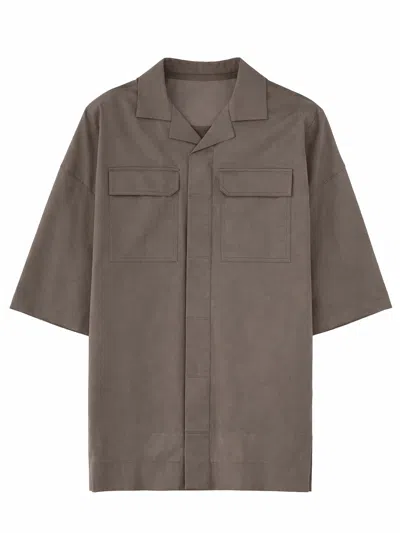 Rick Owens Magnum Tommy Oversized Utilitarian Cotton Shirt In Multi